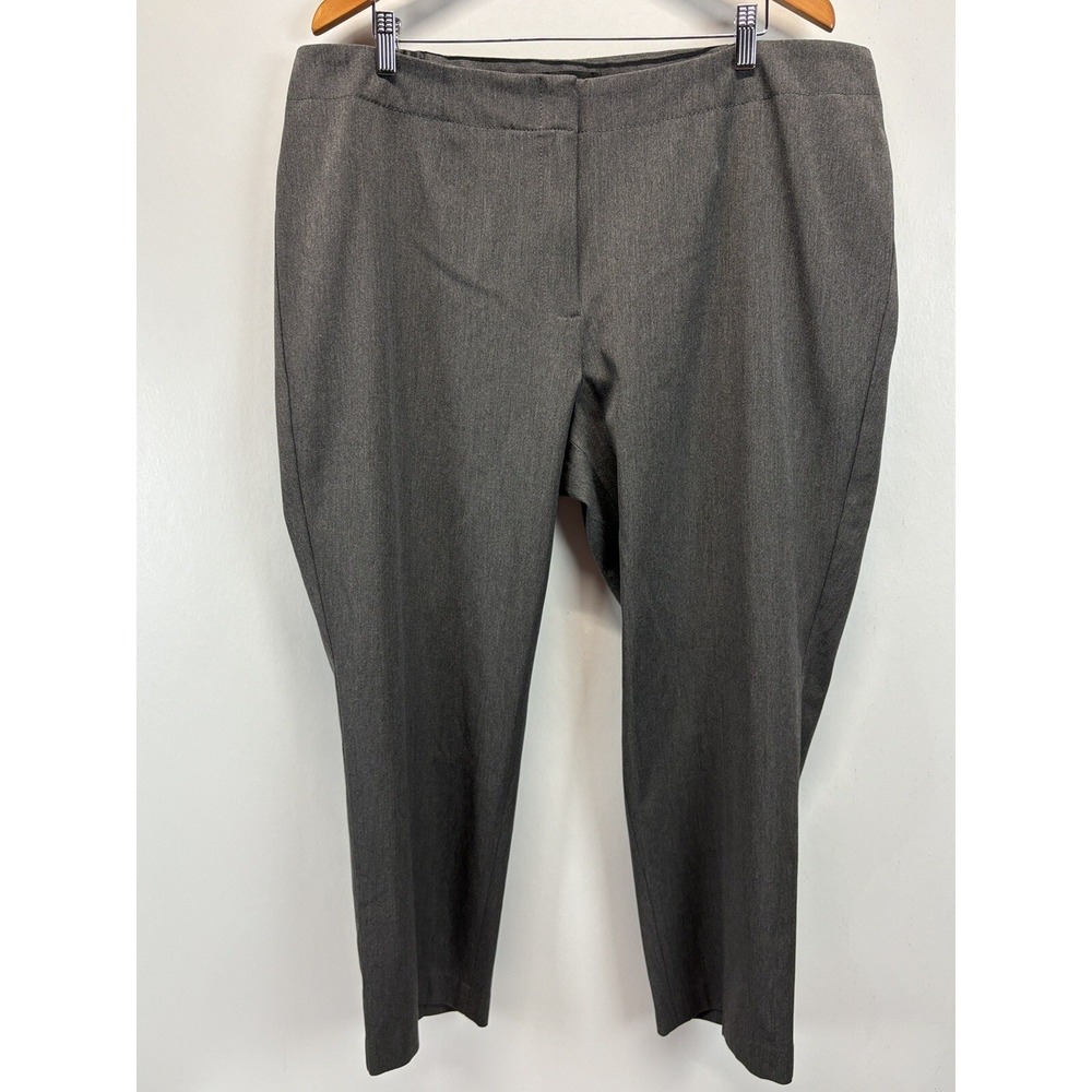 NEW! Talbots Dress Pants 22Wp Plus Petites Gray Career Capsule Elastic Sides